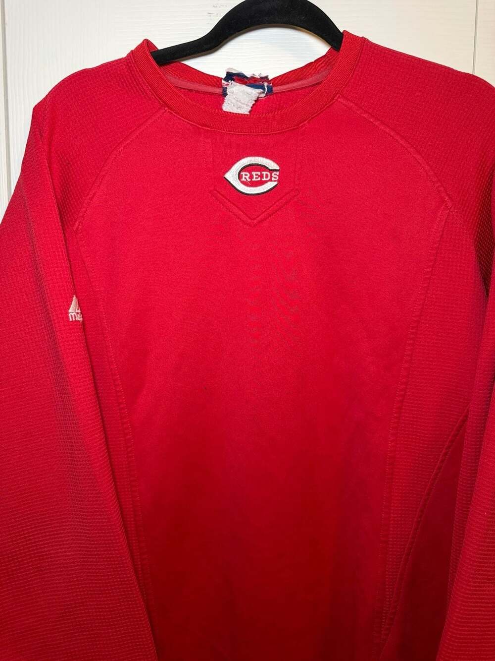 Majestic Cincinnati Reds MLB Therma Base Pullover Sweatshirt Red XL